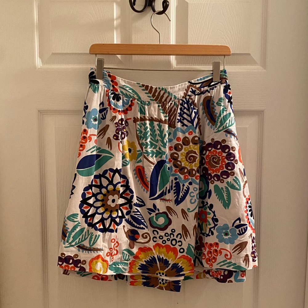 Boden floral print pull-on skirt